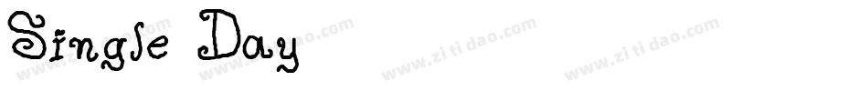 Single Day字体转换
